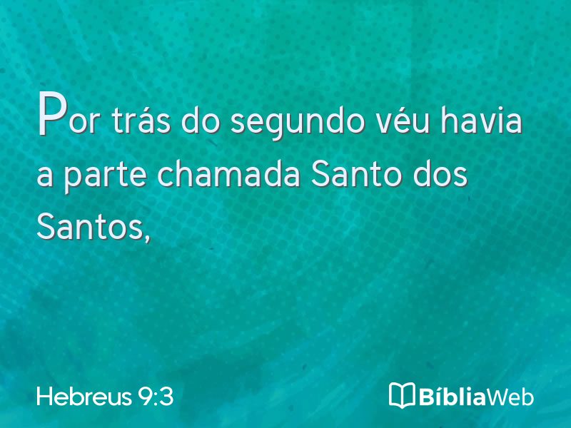 Hebreus 9:3 em imagem para compartilhar