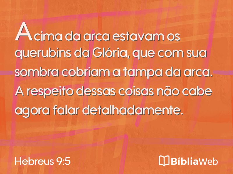 Hebreus 9:5 em imagem para compartilhar