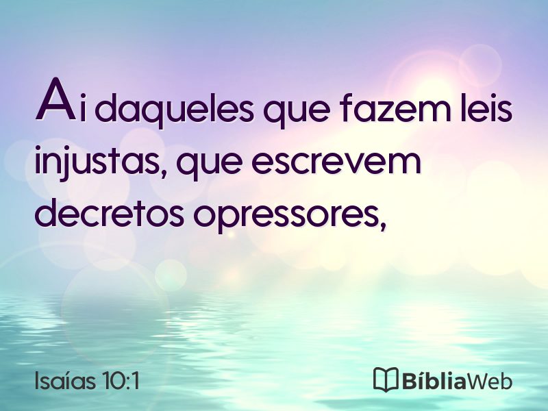 Isaías 10:1 em imagem para compartilhar