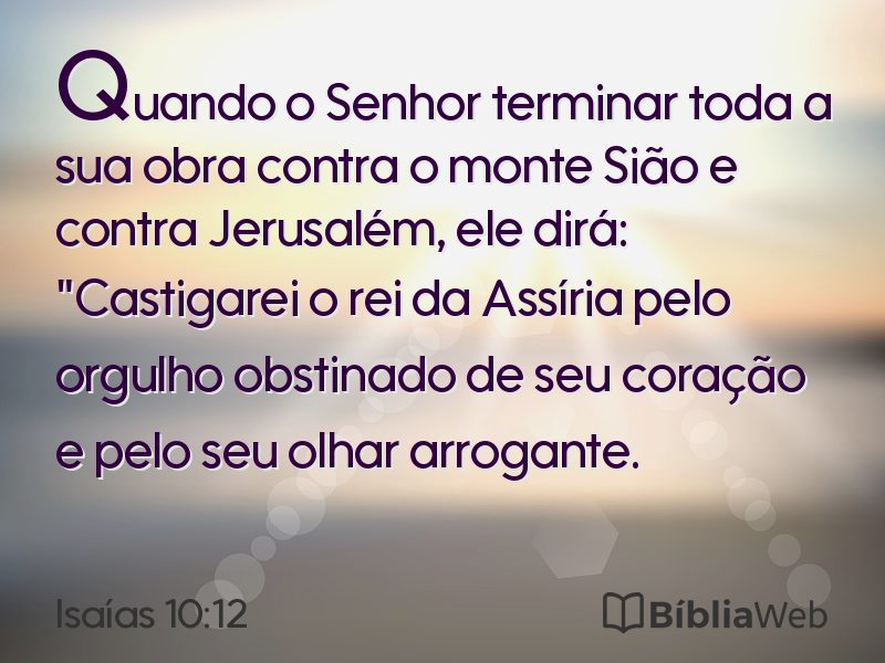 Isaías 10:12 em imagem para compartilhar