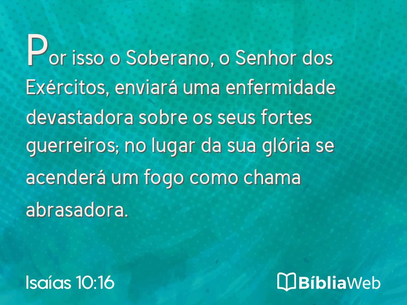 Isaías 10:16 em imagem para compartilhar