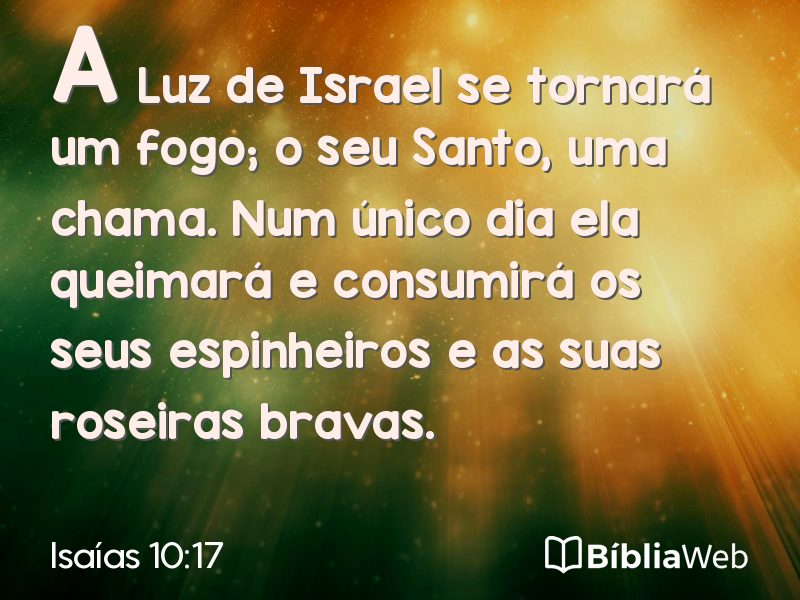 Isaías 10:17 em imagem para compartilhar