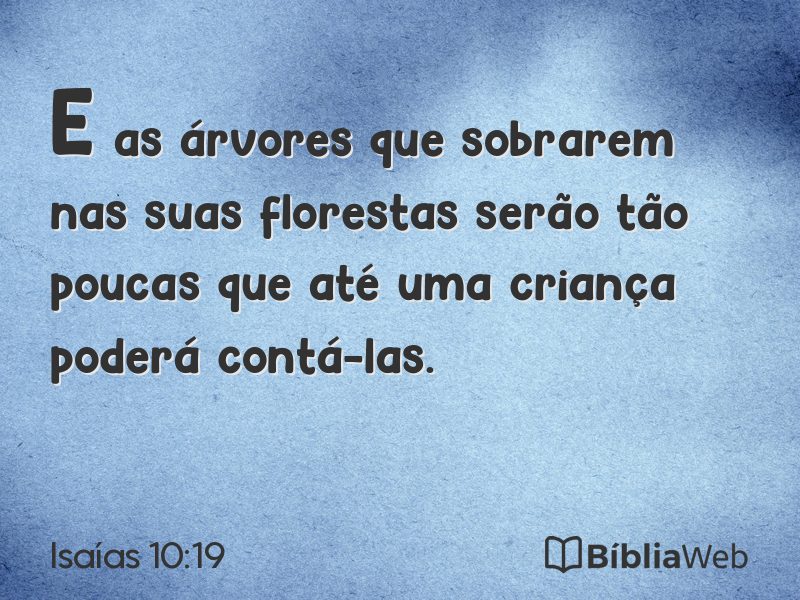 Isaías 10:19 em imagem para compartilhar