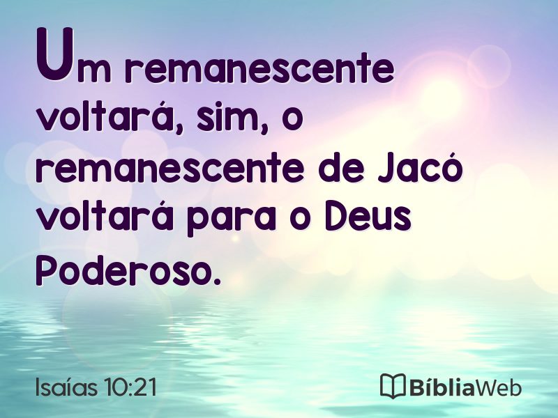 Isaías 10:21 em imagem para compartilhar