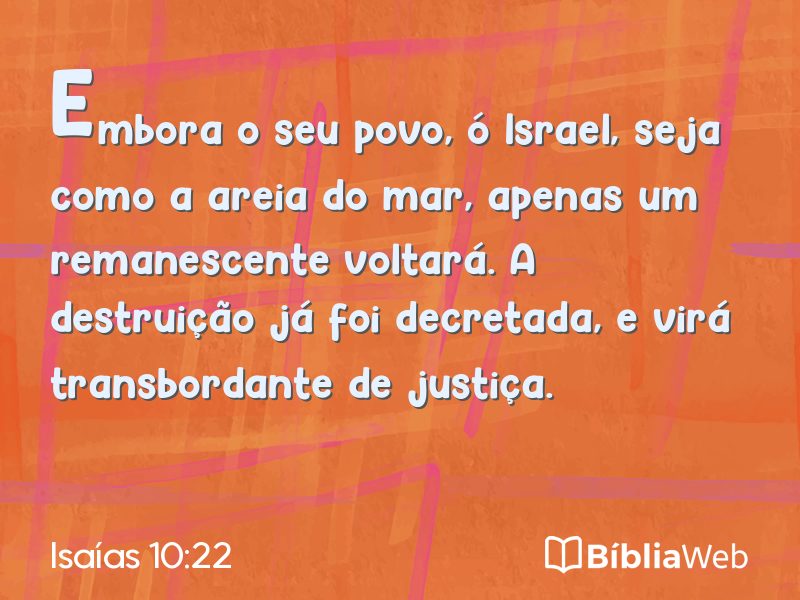 Isaías 10:22 em imagem para compartilhar