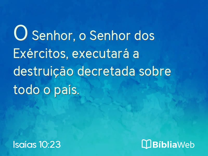 Isaías 10:23 em imagem para compartilhar