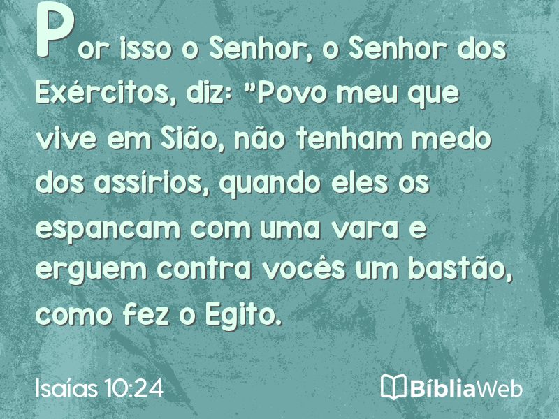Isaías 10:24 em imagem para compartilhar