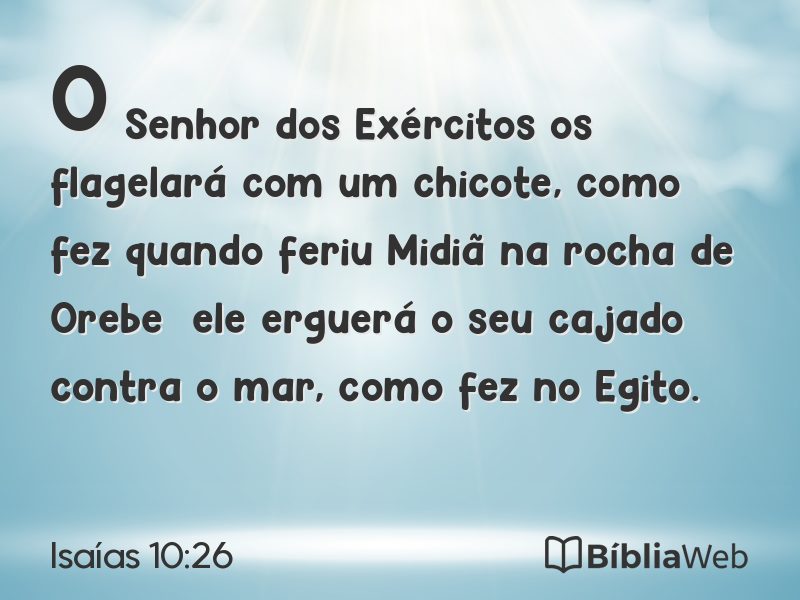 Isaías 10:26 em imagem para compartilhar