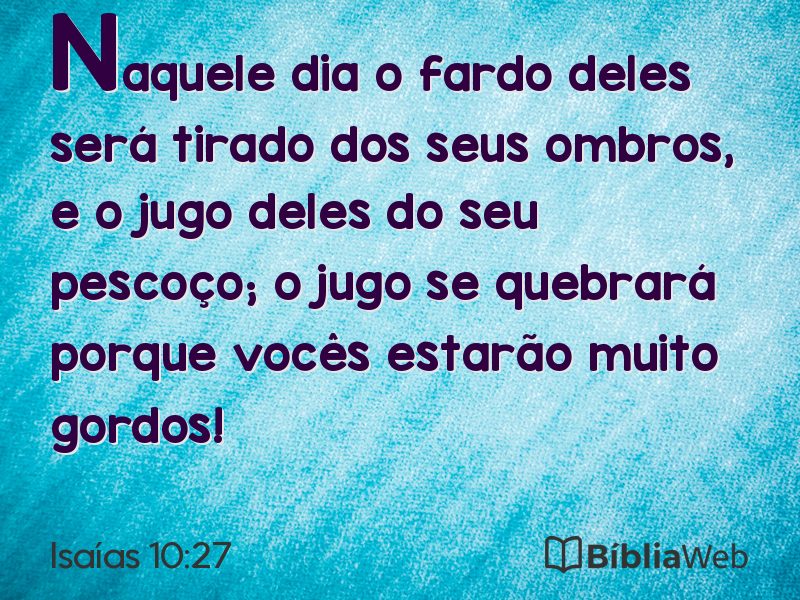 Isaías 10:27 em imagem para compartilhar