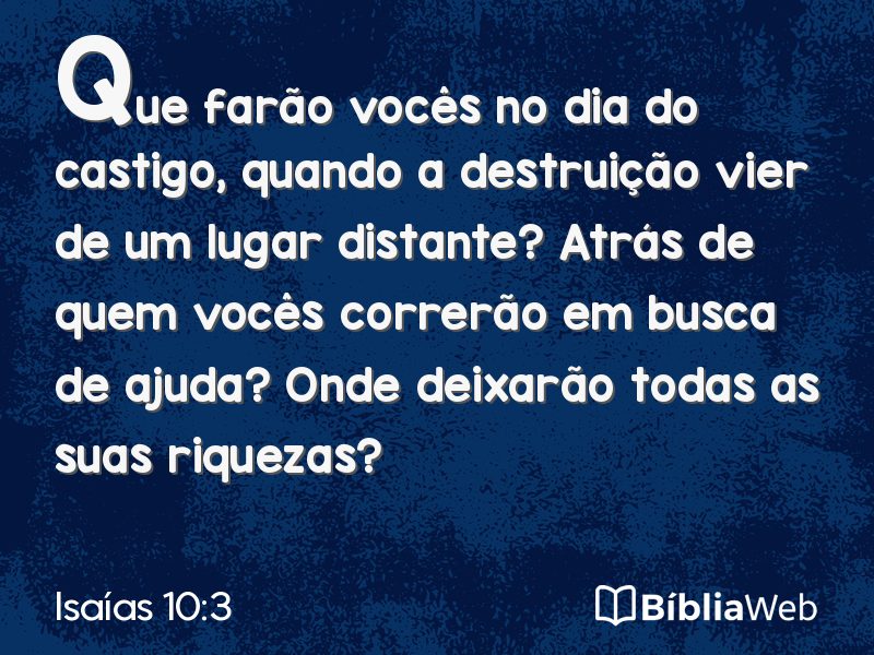 Isaías 10:3 em imagem para compartilhar