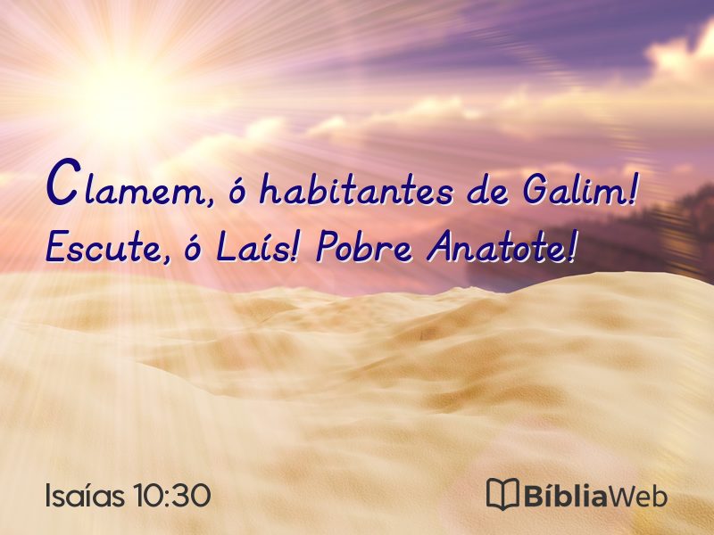 Isaías 10:30 em imagem para compartilhar