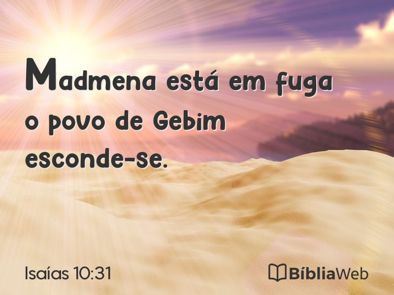 Isaías 10:31 em imagem para compartilhar