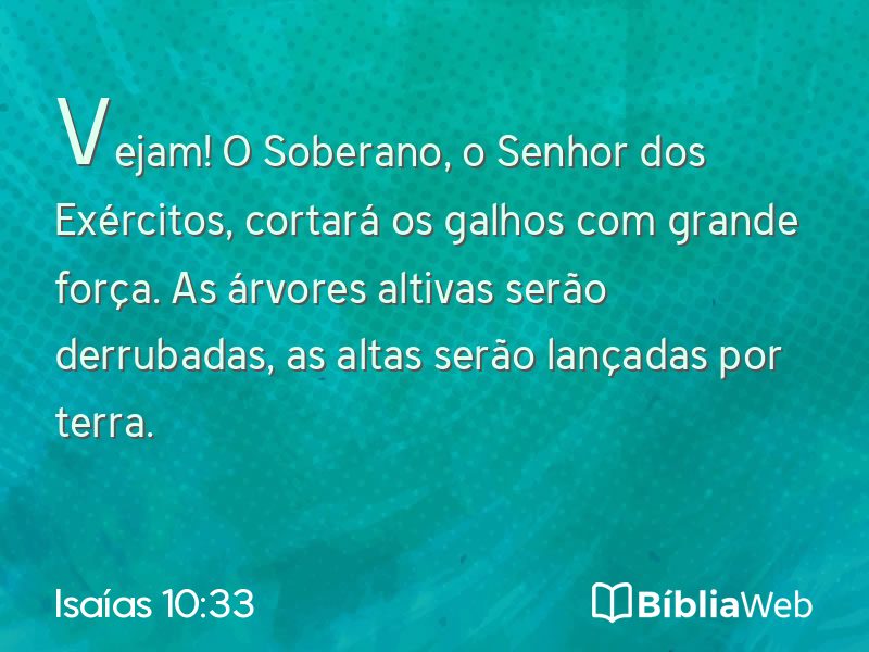 Isaías 10:33 em imagem para compartilhar