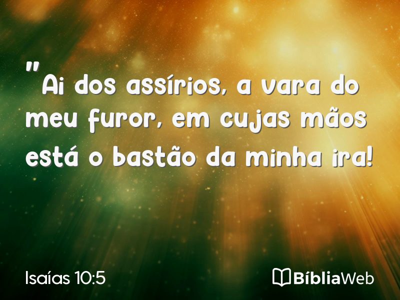 Isaías 10:5 em imagem para compartilhar