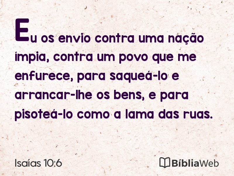 Isaías 10:6 em imagem para compartilhar