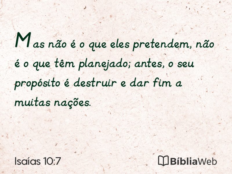Isaías 10:7 em imagem para compartilhar