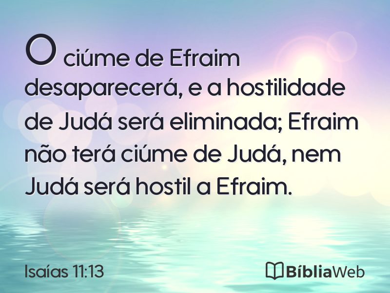 Isaías 11:13 em imagem para compartilhar