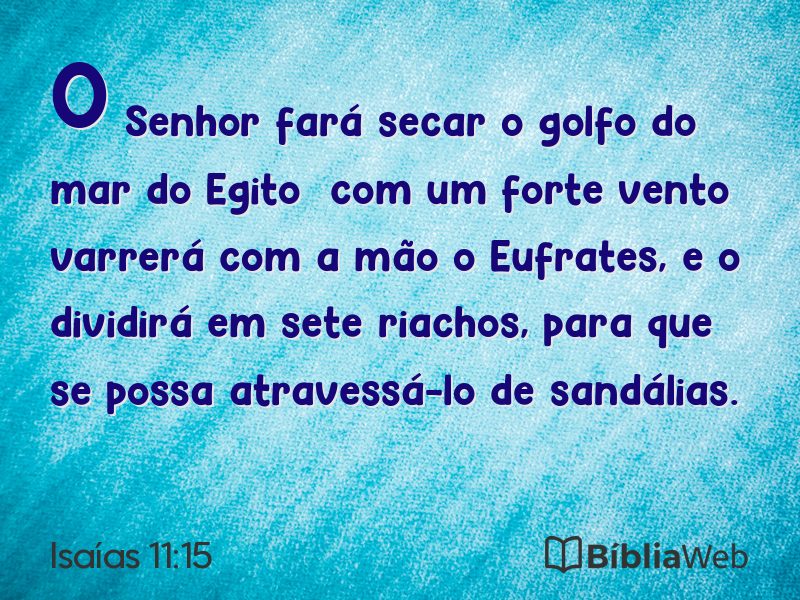 Isaías 11:15 em imagem para compartilhar