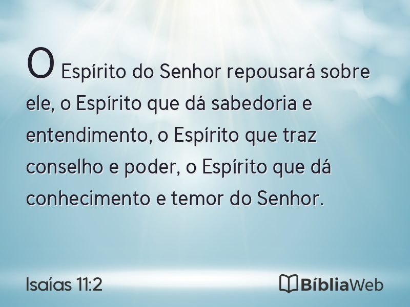 Isaías 11:2 em imagem para compartilhar