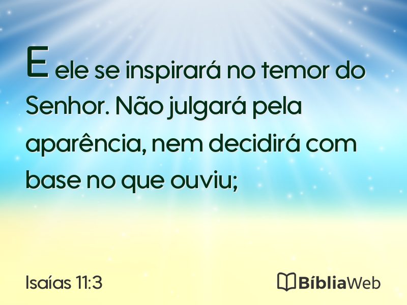 Isaías 11:3 em imagem para compartilhar