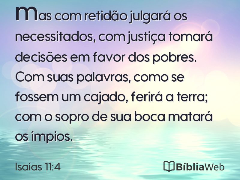 Isaías 11:4 em imagem para compartilhar