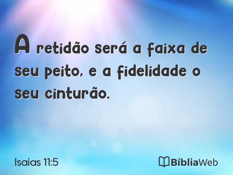 Isaías 11:5 em imagem para compartilhar