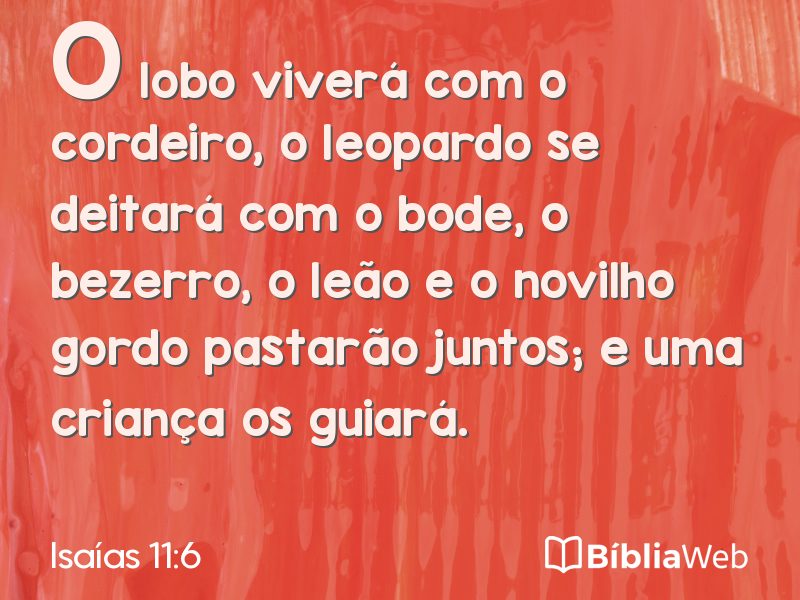 Isaías 11:6 em imagem para compartilhar