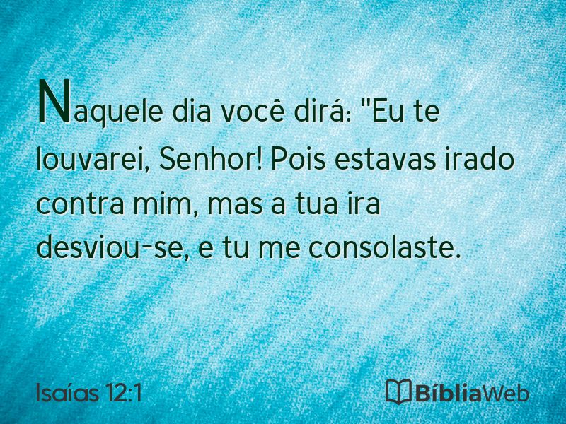 Isaías 12:1 em imagem para compartilhar
