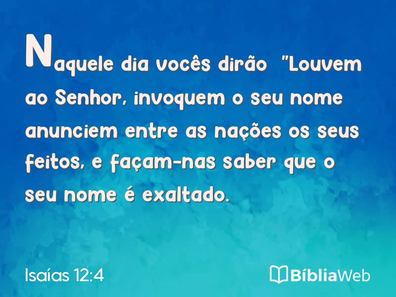 Isaías 12:4 em imagem para compartilhar