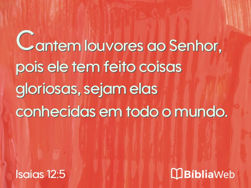 Isaías 12:5 em imagem para compartilhar