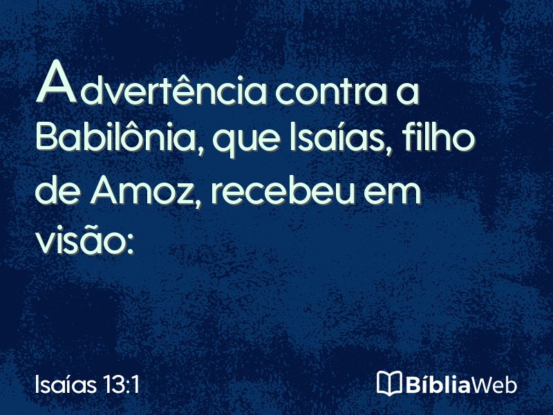 Isaías 13:1 em imagem para compartilhar