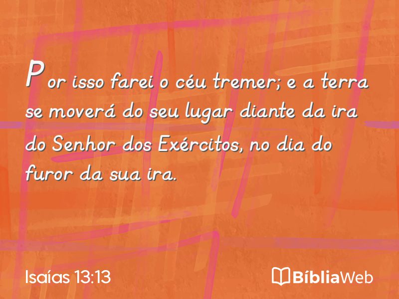 Isaías 13:13 em imagem para compartilhar