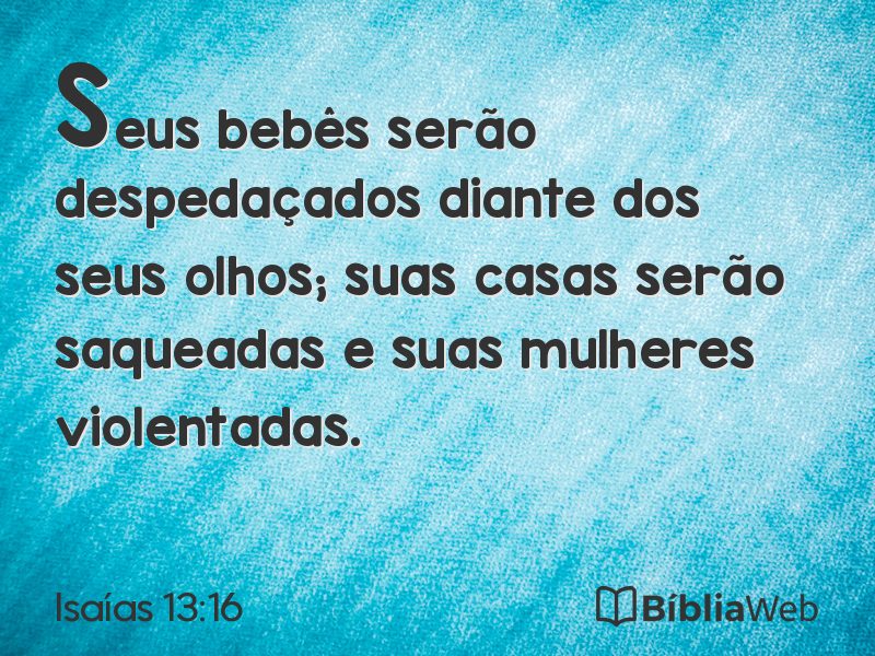 Isaías 13:16 em imagem para compartilhar