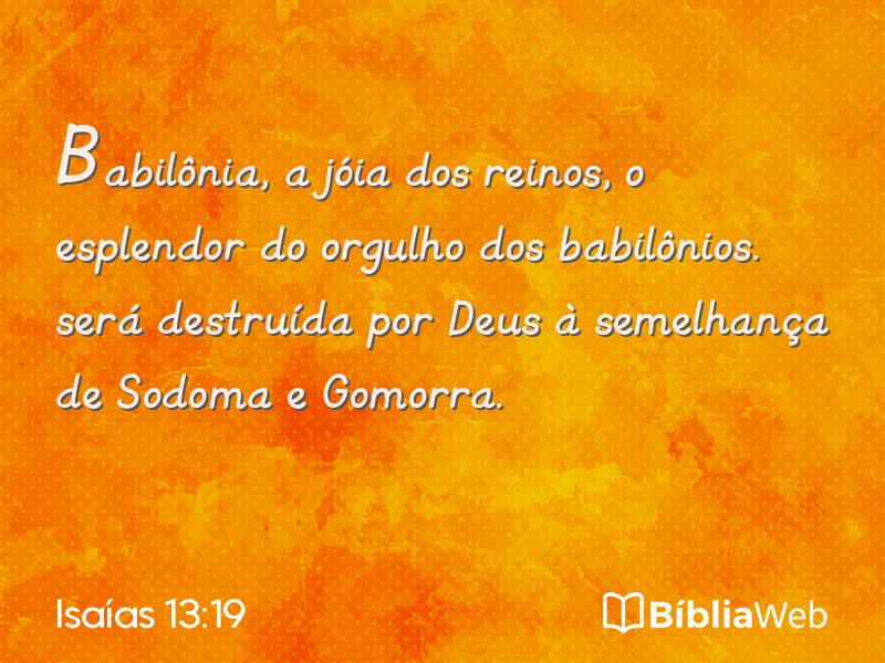 Isaías 13:19 em imagem para compartilhar