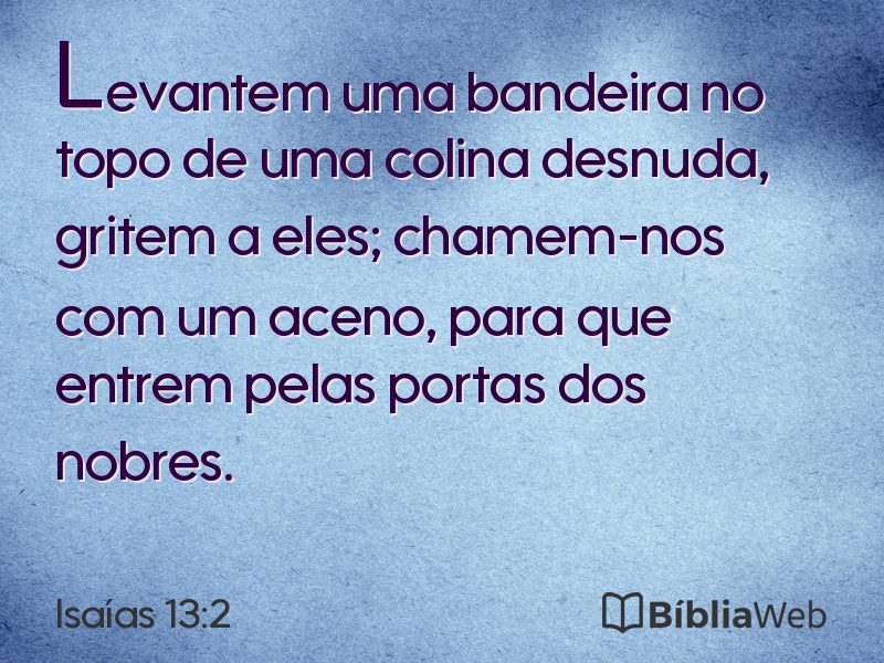 Isaías 13:2 em imagem para compartilhar