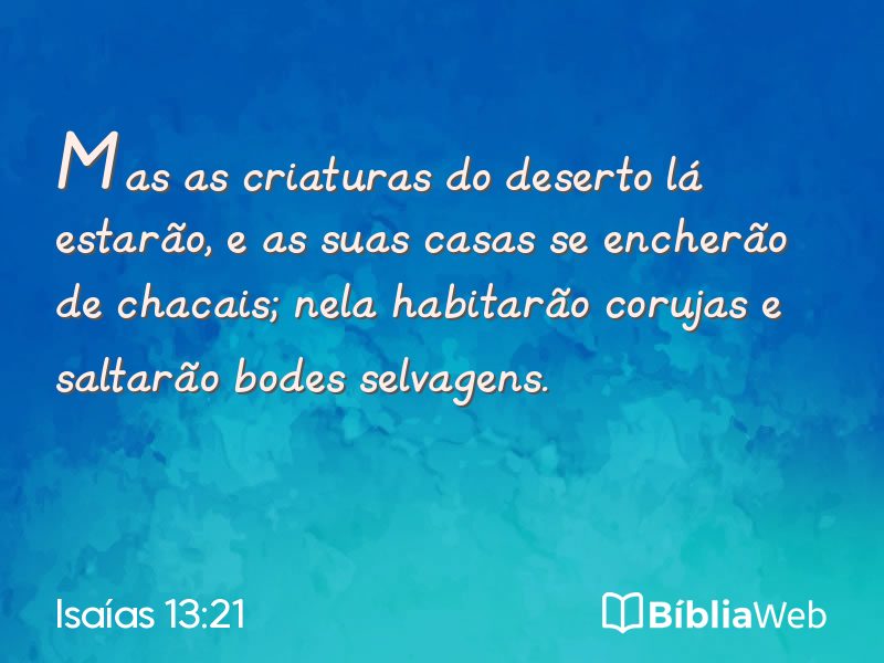 Isaías 13:21 em imagem para compartilhar