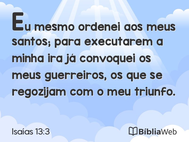Isaías 13:3 em imagem para compartilhar