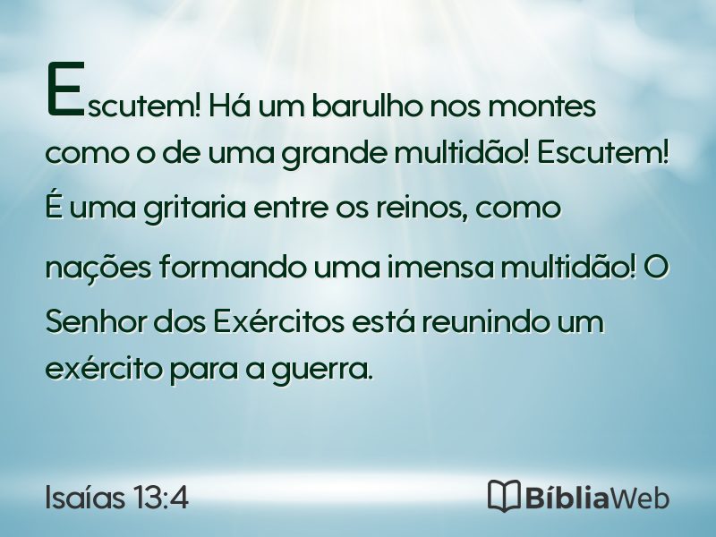 Isaías 13:4 em imagem para compartilhar