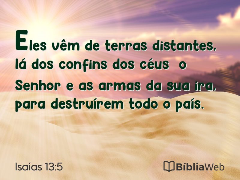 Isaías 13:5 em imagem para compartilhar