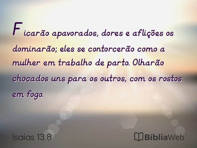 Isaías 13:8 em imagem para compartilhar