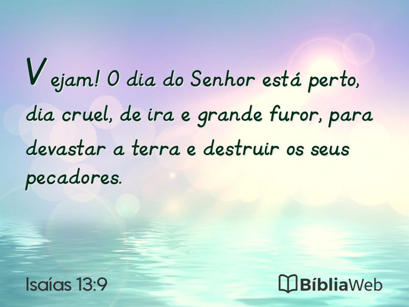 Isaías 13:9 em imagem para compartilhar