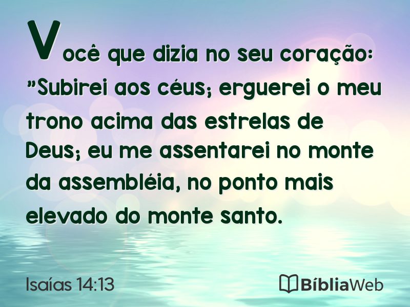 Isaías 14:13 em imagem para compartilhar