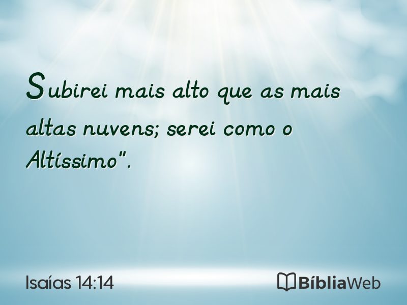 Isaías 14:14 em imagem para compartilhar
