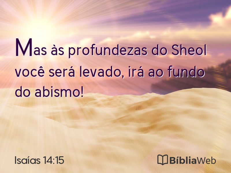 Isaías 14:15 em imagem para compartilhar