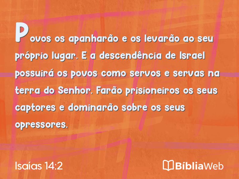 Isaías 14:2 em imagem para compartilhar