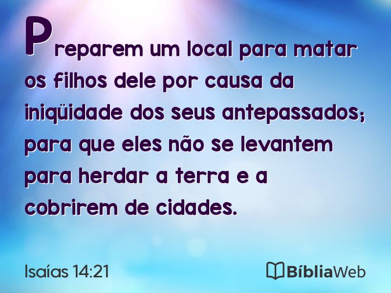 Isaías 14:21 em imagem para compartilhar