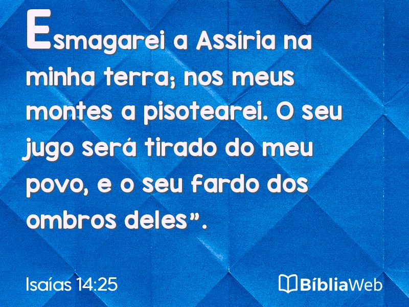 Isaías 14:25 em imagem para compartilhar