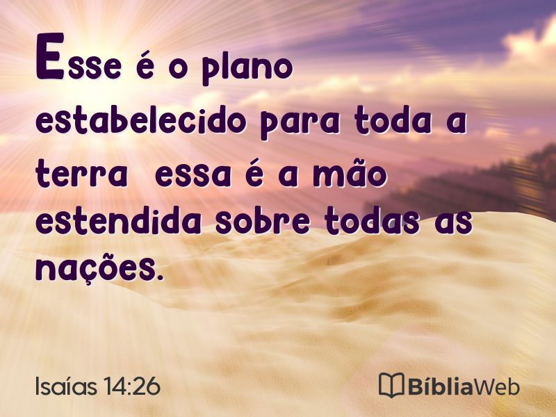 Isaías 14:26 em imagem para compartilhar