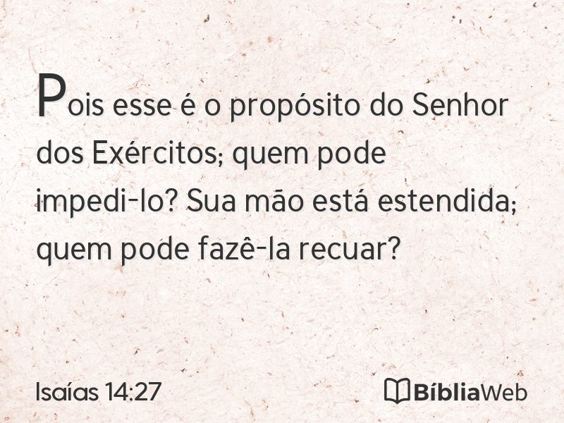 Isaías 14:27 em imagem para compartilhar