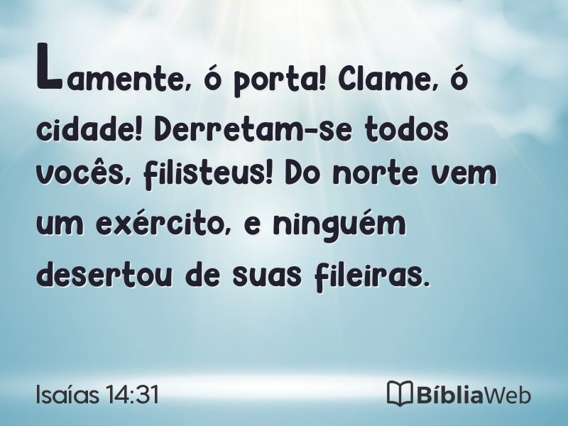 Isaías 14:31 em imagem para compartilhar